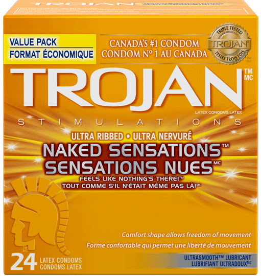 Trojan Naked Sensations Ultra Ribbed Divine