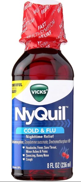 Vicks Nyquil Liquid for Cold and Flu – Cherry – 236mL – Divine