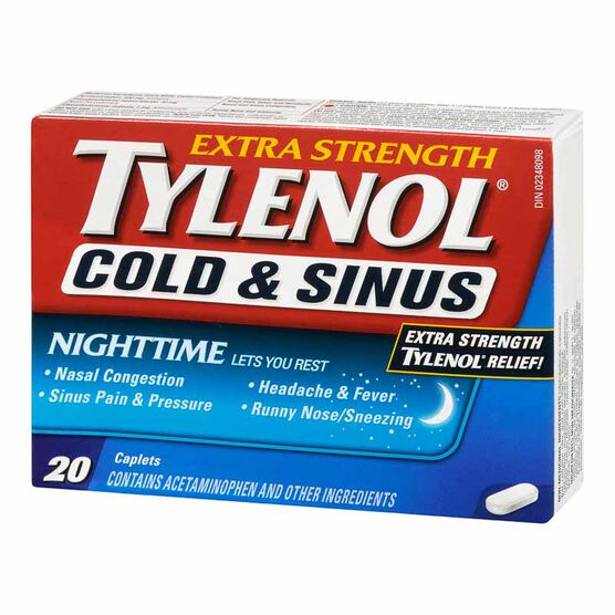 Tylenol Cold & Sinus Extra Strength Nighttime Caplets – Divine